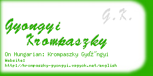 gyongyi krompaszky business card